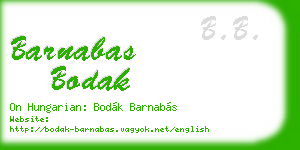 barnabas bodak business card